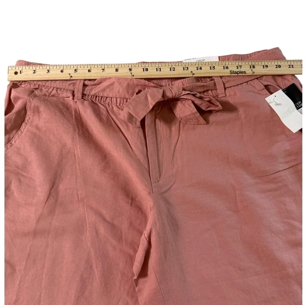 Liz‎ Claiborne Dusty Coral Tie-Waist Chino Capris women's size XXL